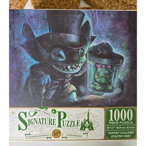 Disney Parks Puzzle Haunted Mansion 50th Anniversary Stitch Hatbox Ghost 1000 pc